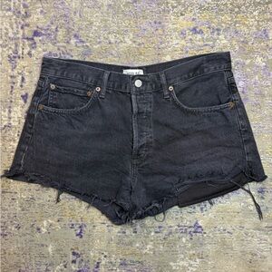AGOLDE Parker High Rise Shorts – Black Wash – Size 29